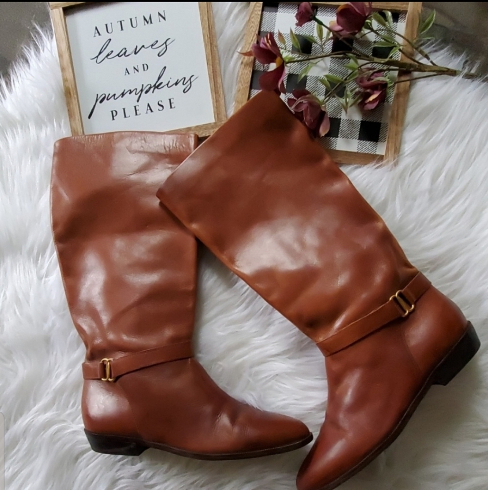 Etienne Aigner Shelby Leather Riding Boots